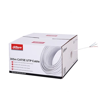 Kabelis UTP CAT 5E 4x2x0.5, vidaus, pilkas, LAN, UTP5E-DAHUA, 305m